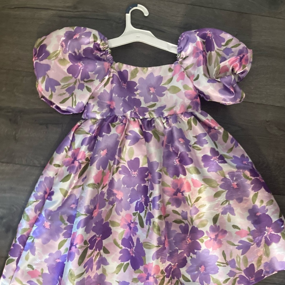Bonnie Jean Purple Floral Dress
